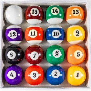 Billiard Balls Set 2-1/4" Regulation Size Pool Table Balls for Replacement